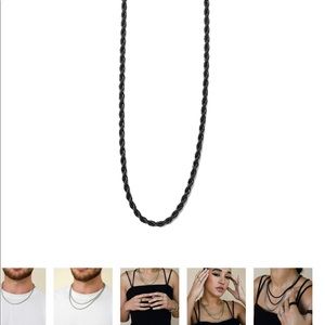 2 Nadare stainless steel necklace in black